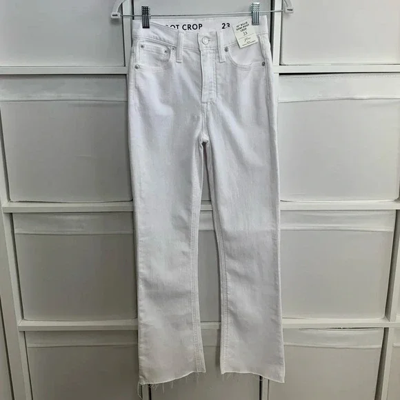 J.Crew Billie Demi Boot Crop Jean White - Picture 3 of 4